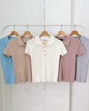 Coleson Collared Rib Knit Top
