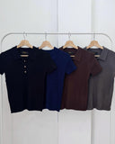 Coleson Collared Rib Knit Top