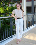 Janele Buttondown Satin Top