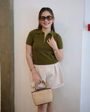 Izza Collared Knit Top