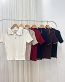 Aizen Premium Collared Knit Top