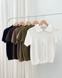 Izza Collared Knit Top