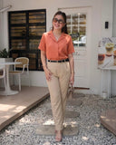 Adlyn Collared Satin Top