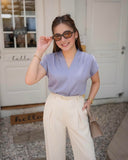 Andrea V-Neck Silk Top