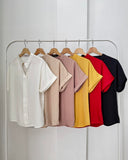 Lynelle V-Neck Satin Top