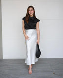 Kenzie Pleated Silk Top