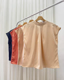 Kenzie Pleated Silk Top