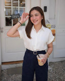 Jovee Buttondown Satin Top