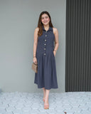 Aliyan Collared Midi Dress