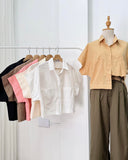 Nasmi Short Sleeves Collared Top