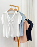 Sellah Collared V-Neck Top