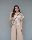 Crissa Buttondown Stripe Top