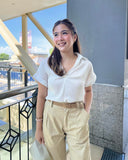 Sellah Collared V-Neck Top