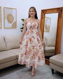 Chiarra Premium Floral Eyelet Dress