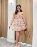 Dolcie Premium Floral Eyelet Mini Dress