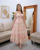 Dafnie Premium Floral Eyelet Dress