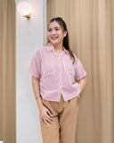 Nyra Buttondown Stripe Top