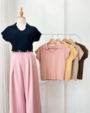Korra Collared V-Neck Top