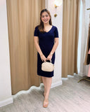 Meeka V-Neck Ribbed Knit Dress