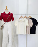 Elara Collared Cotton Top