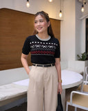 Bonie Printed Knit Top