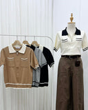 Dany Collared Knit Top