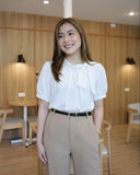 Stacie Puffsleeve Silk Top