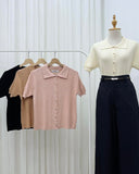 Gisele Collared Rib Knit Top