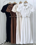 Mirian Belted Midi Dress