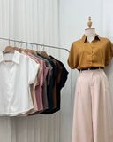 Jovee Buttondown Satin Top