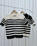 Kaizer Collared Stripe Knit Top