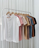Janele Buttondown Satin Top