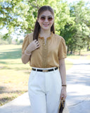 Janele Buttondown Satin Top