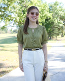 Feyan Buttondown Satin Top