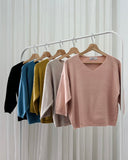 Cami V- Neck 3/4 Knit Top