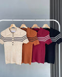 Orlyn Collared Rib Knit Top
