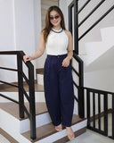 Sesto Wide-Leg Trouser Pants