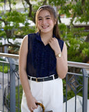 Kryzel Ruffle Collared Top