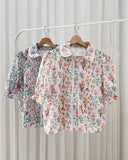 Leany Premium Collared Floral Top