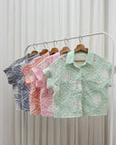 Rozey Premium Stripe Eyelet Top