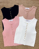 Navi Sleeveless Knit Top