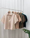 Xylene Collared Silk Top