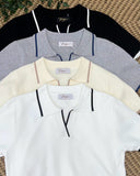 Zecha Premium Collared Knit Top