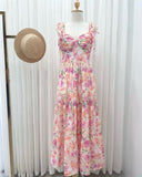 Amia Premium Floral Eyelet Dress