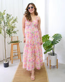 Amia Premium Floral Eyelet Dress