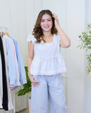 Amilia Peplum Ruffle Top