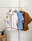 Blaise Embroidered Buttondown Top