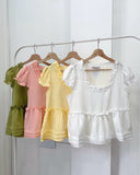 Amilia Peplum Ruffle Top