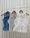 Lhea Premium Buttondown Sleeveless Top