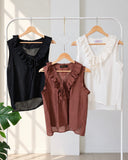 Eulah Premium V-Neck Ruffle Top